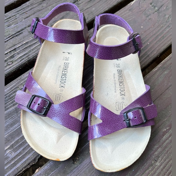 Birkenstock Purple Rio Sandals Size 38 - Picture 1 of 4